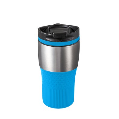 Thermobecher RETUMBLER-BAYAMO MEZZO CORPORATE, silber/hellblau