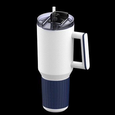 Thermobecher RETUMBLER-myKINGS CANYON 1200, weiß/dunkelblau