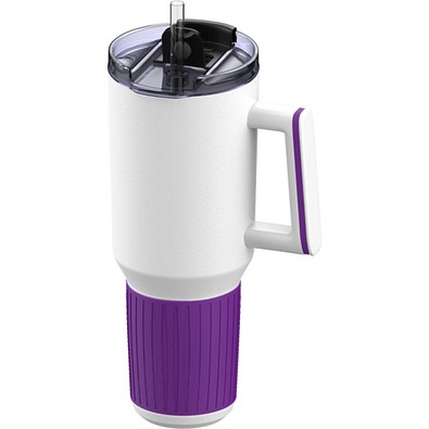 Thermobecher RETUMBLER-myKINGS CANYON 1200, weiß/lila