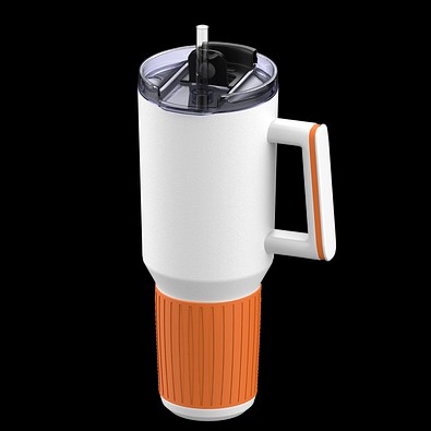 Thermobecher RETUMBLER-myKINGS CANYON 1200, weiß/orange