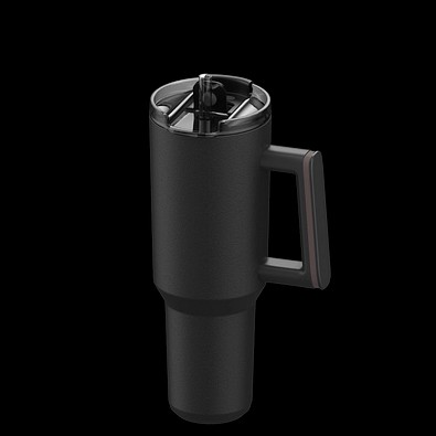 Thermobecher RETUMBLER-myKINGS CANYON 900, schwarz, Ring braun