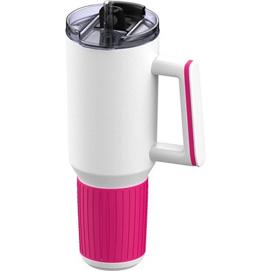 Thermobecher RETUMBLER-myKINGS CANYON 900, weiß/magenta