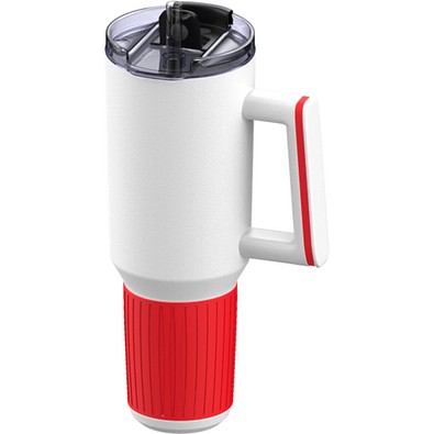 Thermobecher RETUMBLER-myKINGS CANYON 900, weiß/rot