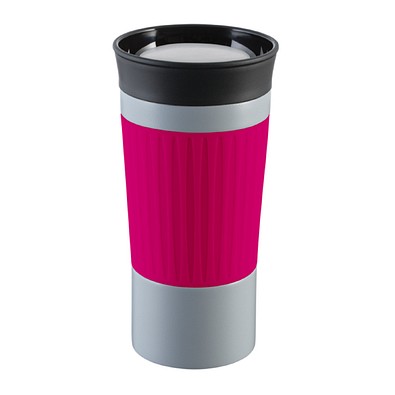 Thermobecher RETUMBLER-myKINGSTON, grau, magenta