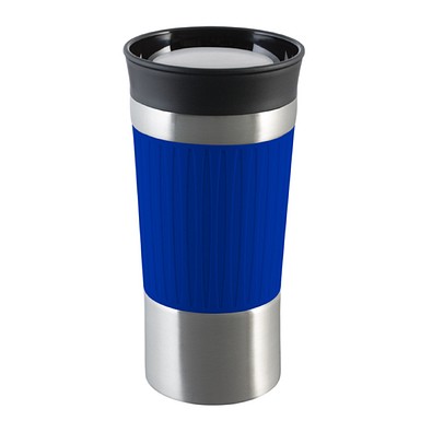 Thermobecher RETUMBLER-myKINGSTON, silber, blau
