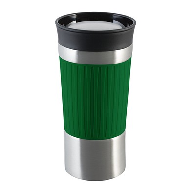 Thermobecher RETUMBLER-myKINGSTON, silber, grün