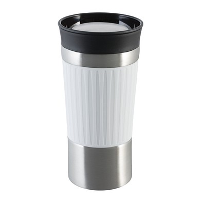 Thermobecher RETUMBLER-myKINGSTON, silber, weiß