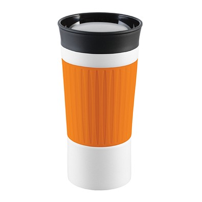 Thermobecher RETUMBLER-myKINGSTON, weiß, orange