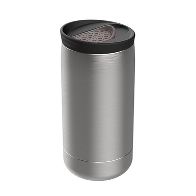Thermobecher RETUMBLER-myNIZZA, silber/braun