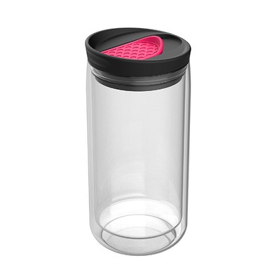 Thermobecher RETUMBLER-myNIZZA, transparent/magenta