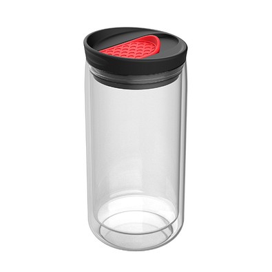 Thermobecher RETUMBLER-myNIZZA, transparent/rot