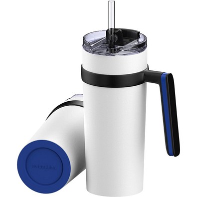 Thermobecher RETUMBLER-myORINOCO CERAMIC, weiß/blau