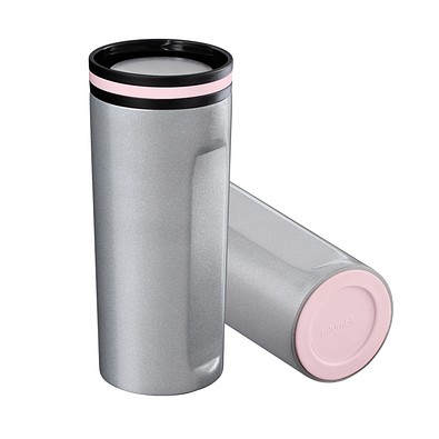 Thermobecher RETUMBLER-mySTEELONE, silber/rosa