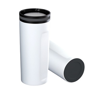 Thermobecher RETUMBLER-mySTEELONE, weiß/anthrazit