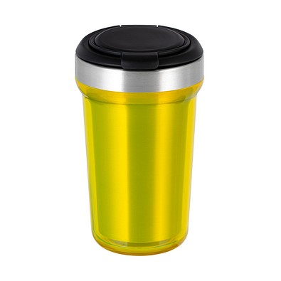 Thermobecher RETUMBLER-myVIVERO, silber/schwarz/gelb