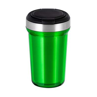 Thermobecher RETUMBLER-myVIVERO, silber/schwarz/grün