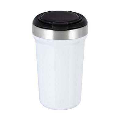 Thermobecher RETUMBLER-myVIVERO, silber/schwarz/weiß