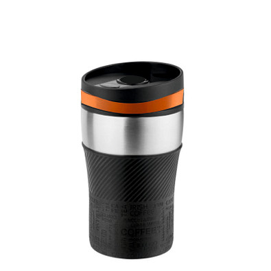 METMAXX® Thermobecher Voila, 250 ml, schwarz/orange METMAXX® Thermobecher Voila, 250 ml, schwarz/orange