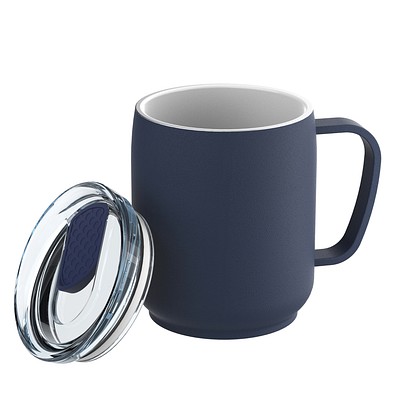 Thermotasse RETUMBLER-myNIZZA CERAMIC, dunkelblau/dunkelblau