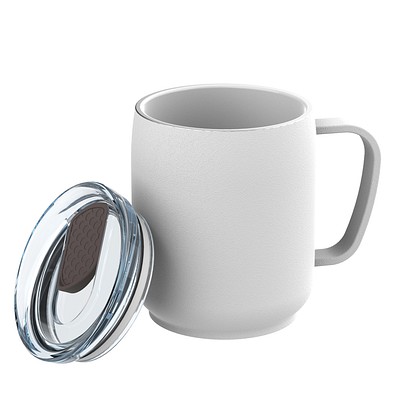 Thermotasse RETUMBLER-myNIZZA CERAMIC, weiß/braun