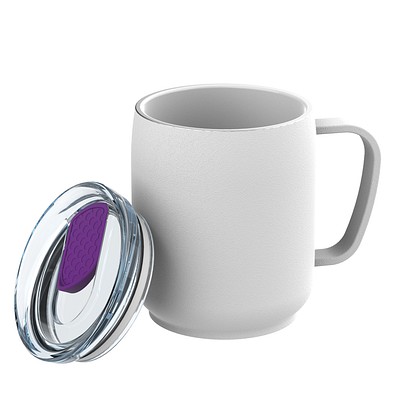 Thermotasse RETUMBLER-myNIZZA CERAMIC, weiß/lila