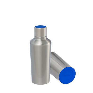 Thermotrinkflasche RETUMBLER-myDRINQEO 500, silber/blau