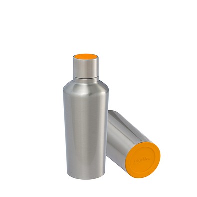 Thermotrinkflasche RETUMBLER-myDRINQEO 500, silber/orange