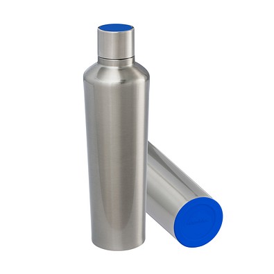 Thermotrinkflasche RETUMBLER-myDRINQEO 770, silber/blau