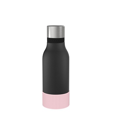 Thermotrinkflasche RETUMBLER-myNIZZA II 420 CERAMIC, schwarz, Sleeve rosa