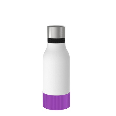 Thermotrinkflasche RETUMBLER-myNIZZA II 420 CERAMIC, weiß, Sleeve lila