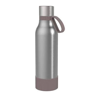 Thermotrinkflasche RETUMBLER-myNIZZA II 600 CERAMIC, silber/braun/braun