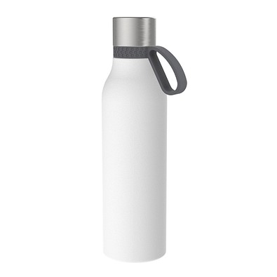Thermotrinkflasche RETUMBLER-myNIZZA II 600 CERAMIC, weiß, Ring anthrazit