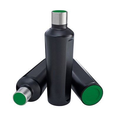 Thermotrinkflasche RETUMBLER-mySTEELONE, schwarz/grün