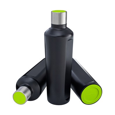 Thermotrinkflasche RETUMBLER-mySTEELONE, schwarz/hellgrün