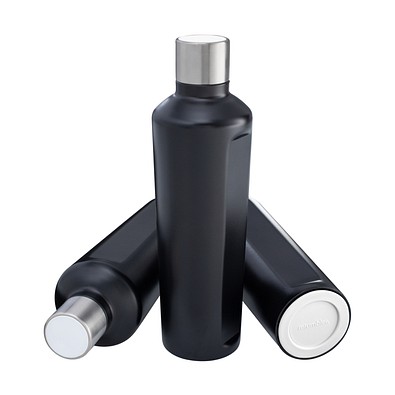 Thermotrinkflasche RETUMBLER-mySTEELONE, schwarz/weiß