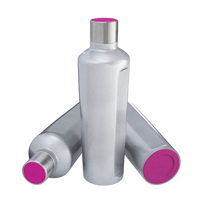 Thermotrinkflasche RETUMBLER-mySTEELONE, silber/magenta