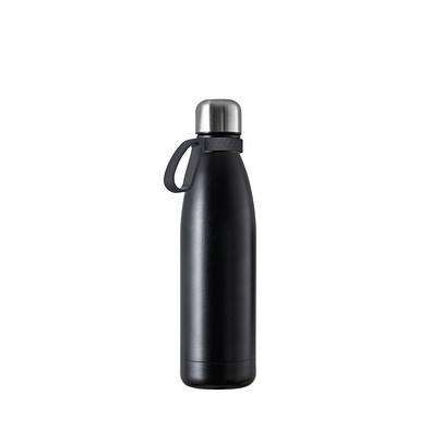 Thermotrinkflasche RETUMBLER-NIZZA, schwarz, Ring anthrazit