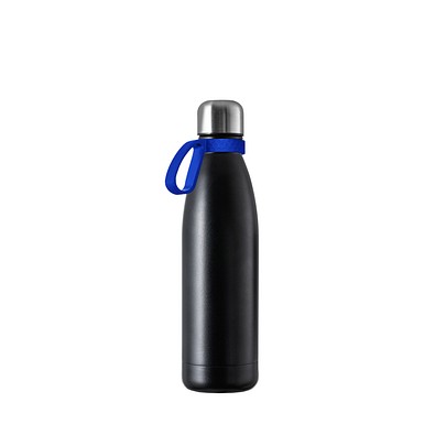 Thermotrinkflasche RETUMBLER-NIZZA, schwarz, Ring blau