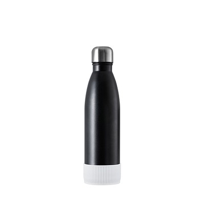 Thermotrinkflasche RETUMBLER-NIZZA, schwarz, Sleeve weiß