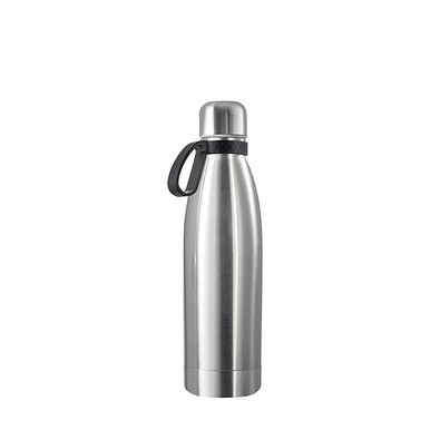 Thermotrinkflasche RETUMBLER-NIZZA, silber, Ring schwarz