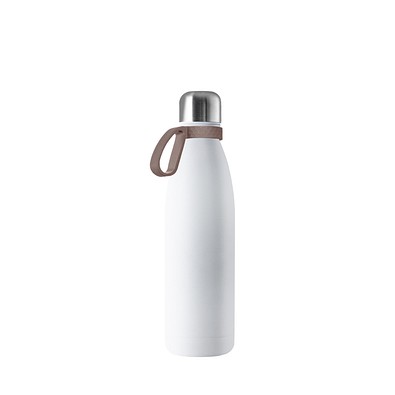 Thermotrinkflasche RETUMBLER-NIZZA, weiß, Ring braun
