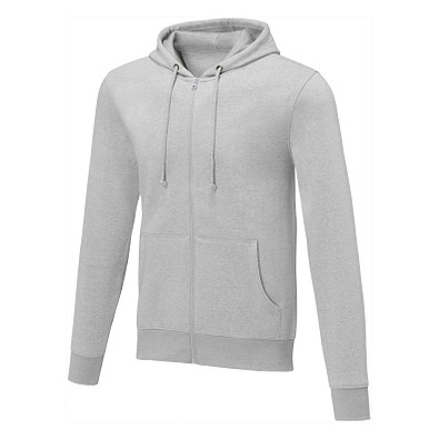Theron Herren Kapuzenpullover mit Reißverschluss, heather grau, L