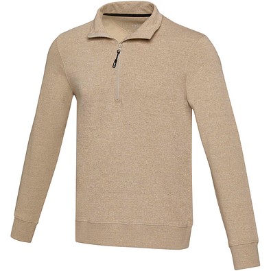 Tin Aware™ Pullover mit Half-Zip Reißverschluss aus recyceltem Material Unisex, Oatmeal, XL