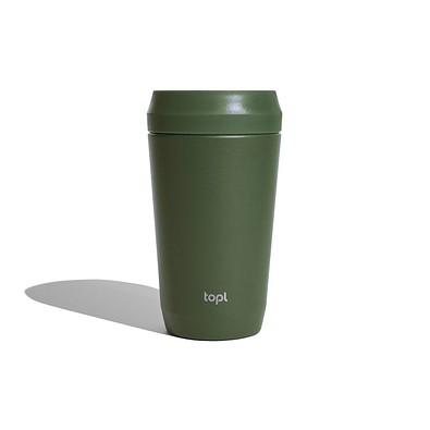 Topl-Trinkbecher aus rec. Stahl mit 360-Grad-Deckel 354ml, grün
