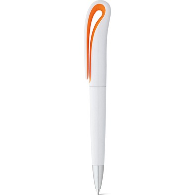 TOUCAN. Kugelschreiber mit Drehmechanik und Clip, Orange