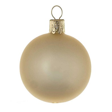 Traditionelle Glaskugel, matt-gold, 1-seit. Druck
