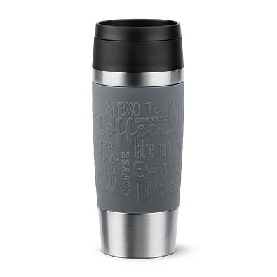 EMSA Travel Mug Isolierbecher Classic, 360 ml, pfeffergrau