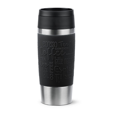 EMSA Travel Mug Isolierbecher Classic, 360 ml, schwarz
