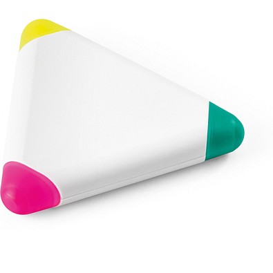 TRIAN. Textmarker aus PP, mit 3 Farben, Weiß