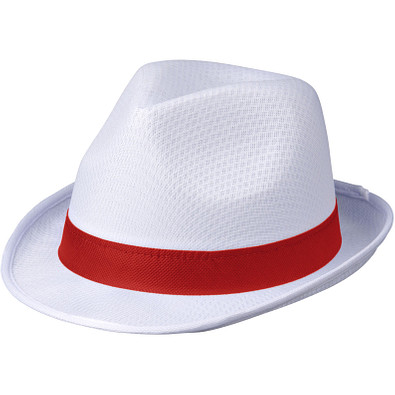 Trilby Set, weiss,rot Trilby Set, weiss,rot